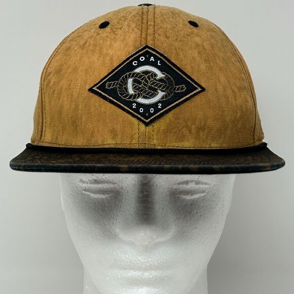 Coal Headwear 2002 Hat Baseball Cap Bleach Tie Dye Spotted Snapback Tan Beige - Picture 2 of 10